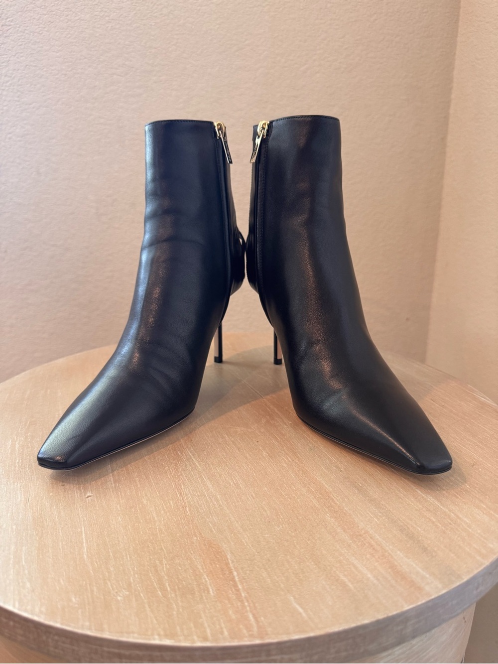 Jimmy Choo Levin 85 Black Leather Cage Back Bootie - EU 39.5 - NIB - Retail $995